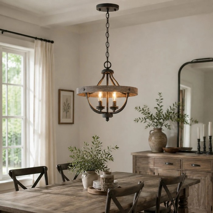 Rustieke metalen kooi plafondlamp HL3912