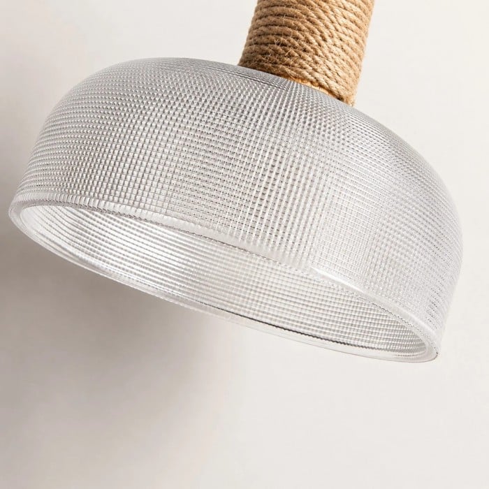 Collection de suspensions en verre tressé rustique HL3935