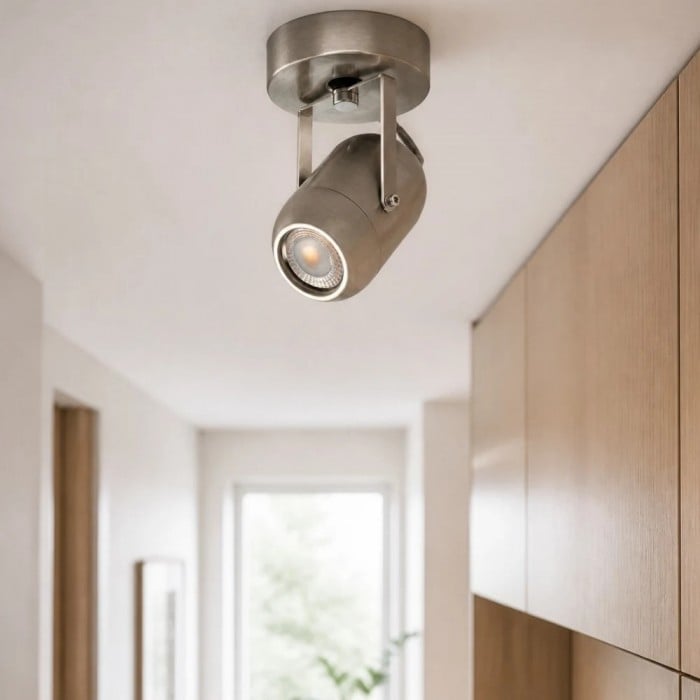 Verstelbare LED-wandlamp in zandkleurige nikkelkleur voor hal, slaapkamer en kaptafel HL3624