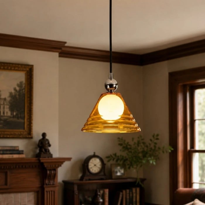 Lampa wisząca Sunset Amber Glass HL4033
