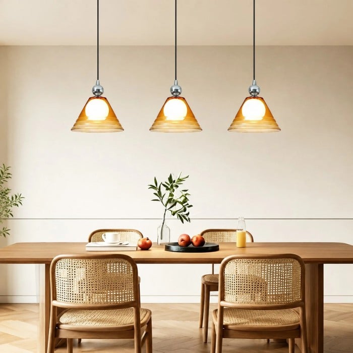 Lampa wisząca Sunset Amber Glass HL4033