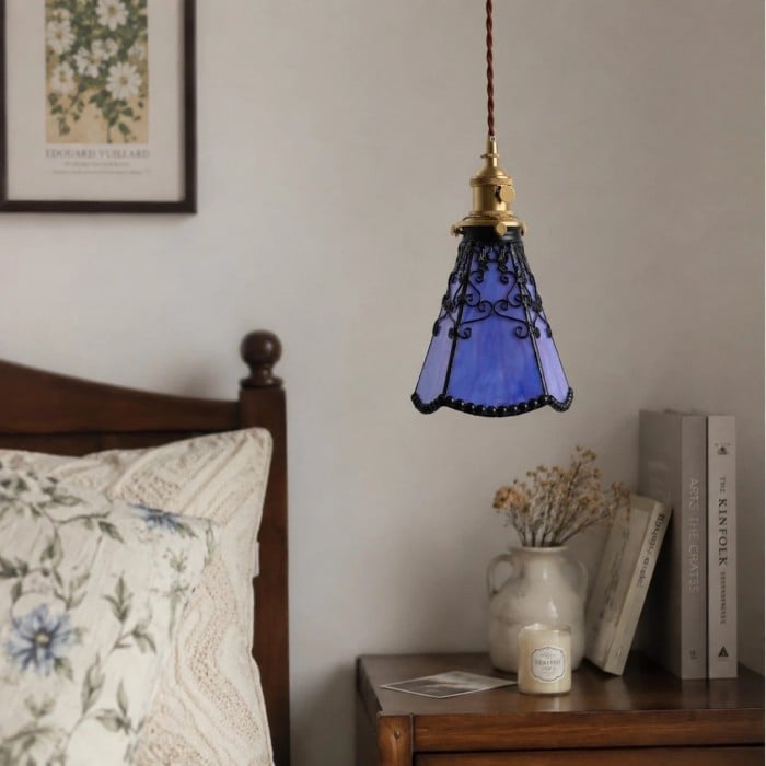 Wisząca lampa witrażowa w stylu Tiffany HL3650
