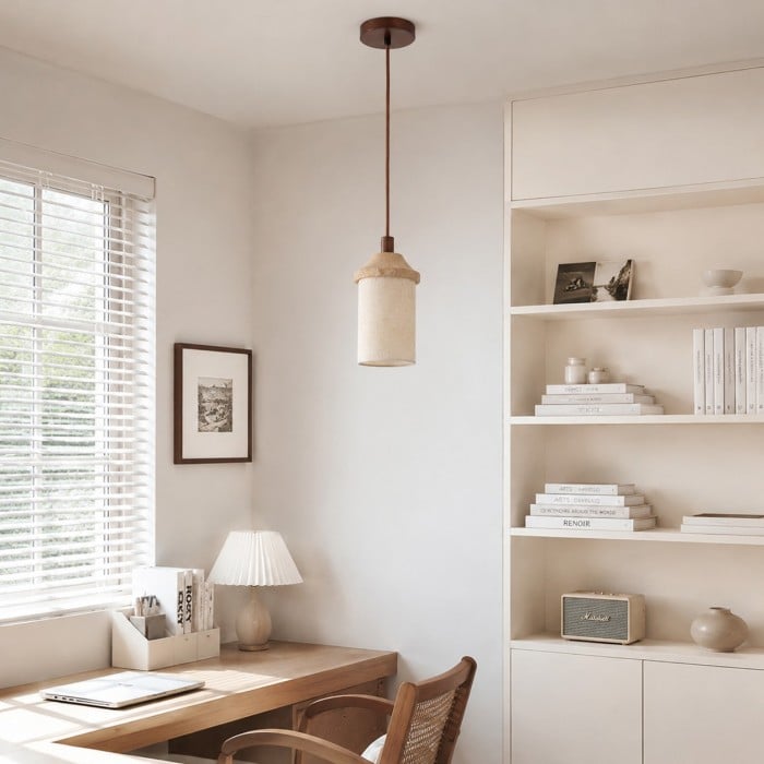 Lampa wisząca z trawertynu z fakturą naturalnego kamienia HL3869