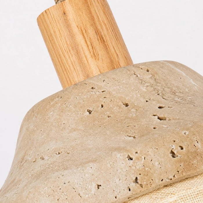 Lampa wisząca z trawertynu z fakturą naturalnego kamienia HL3869