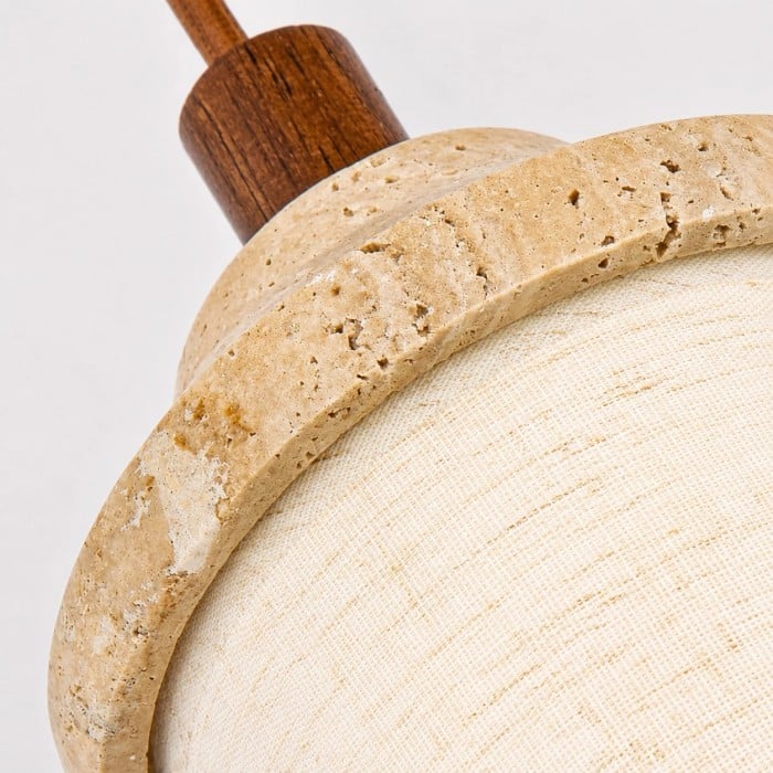 Lampa wisząca z trawertynu z fakturą naturalnego kamienia HL3869