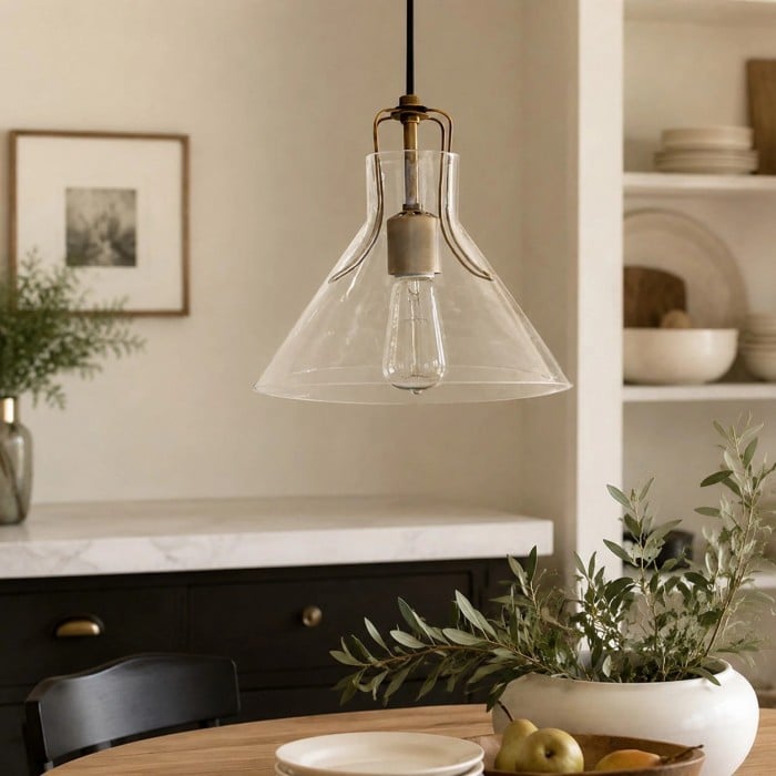 Regenschirm-Glas-Pendelleuchte HL4015