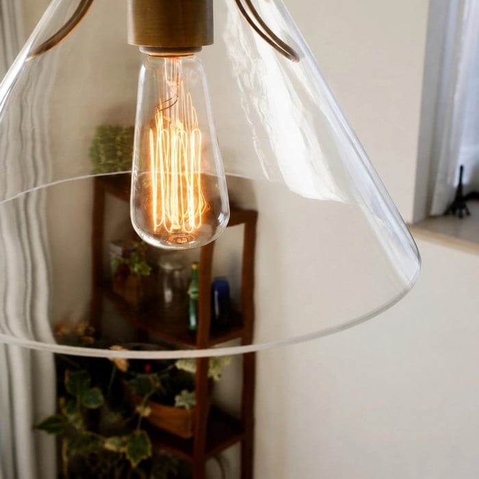 Regenschirm-Glas-Pendelleuchte HL4015