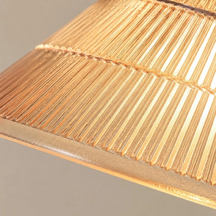 Vintage amberkleurige geplooide plafondlamp HL3940