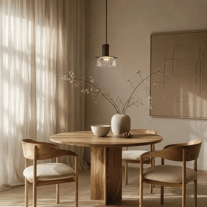 Suspension vintage en laiton et verre craquelé HL3865