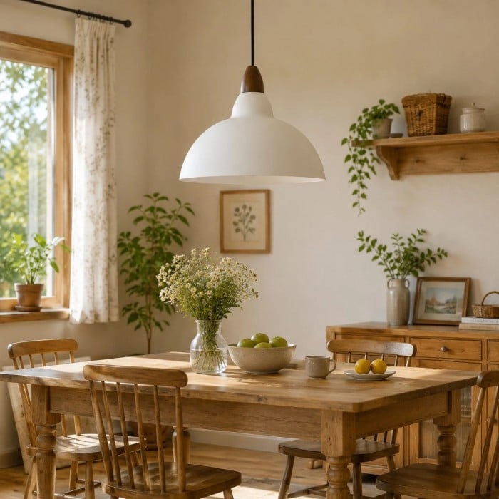 Vintage-Pendelleuchte im Used-Look mit Kuppelform HL3930