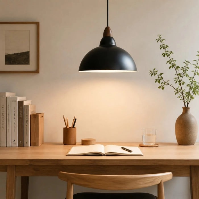 Vintage-Pendelleuchte im Used-Look mit Kuppelform HL3930