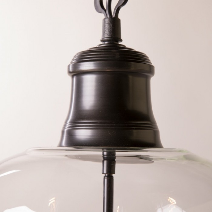 Vintage hanglamp van glas en metaal HL4040