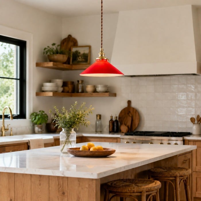 Vintage glazen hanglamp voor de keuken HL3622