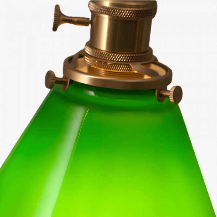 Vintage groene glazen hanglamp HL3808