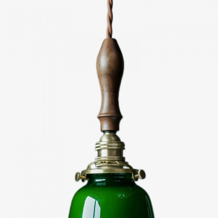 Vintage groene glazen hanglamp HL3808