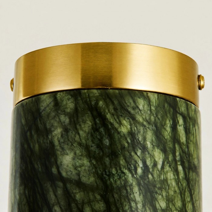 Vintage groene jade stenen plafondlamp - Metalen retro verlichting voor de hal HL3786