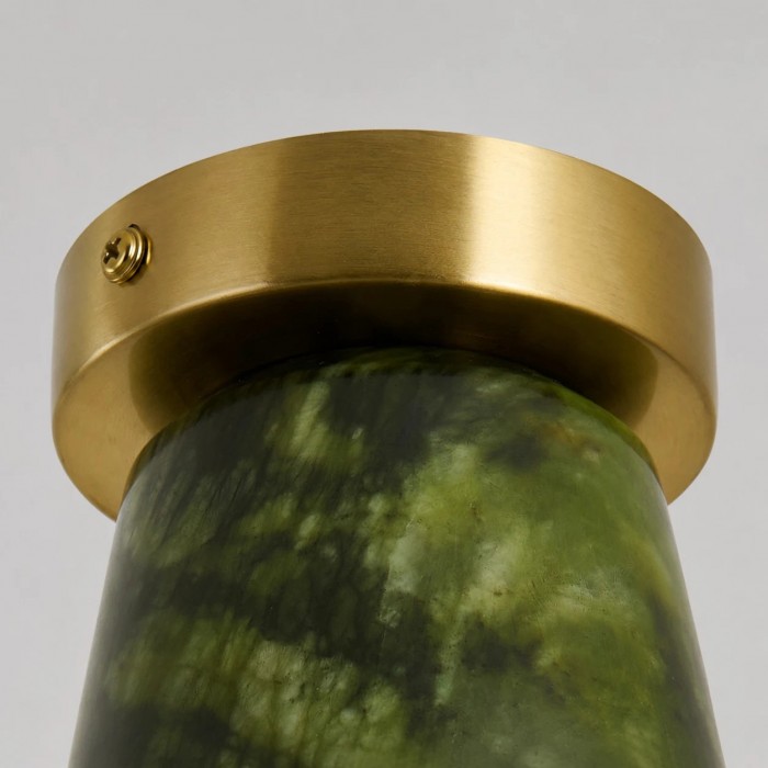 Vintage groene jade stenen plafondlamp - Metalen retro verlichting voor de hal HL3786