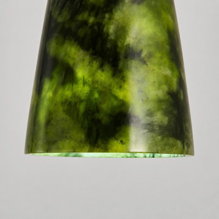 Vintage groene jade stenen plafondlamp - Metalen retro verlichting voor de hal HL3786