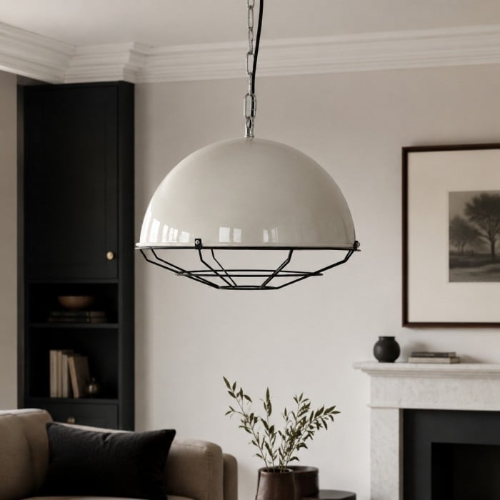Vintage industriële koepelvormige hanglamp HL4031
