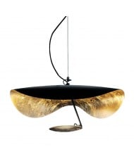 Lámpara colgante de disco de piedra de cueva con decoración retro HL956