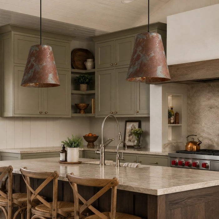 Vintage Patina Iron Pendant Lamp HL3959