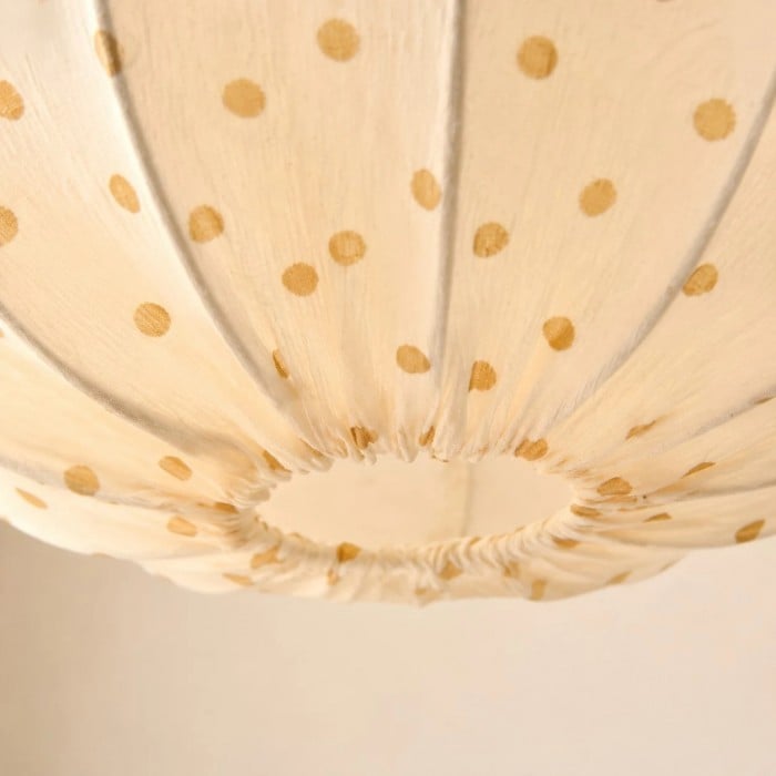 Lampa wisząca z tkaniny w kropki w stylu vintage HL3917