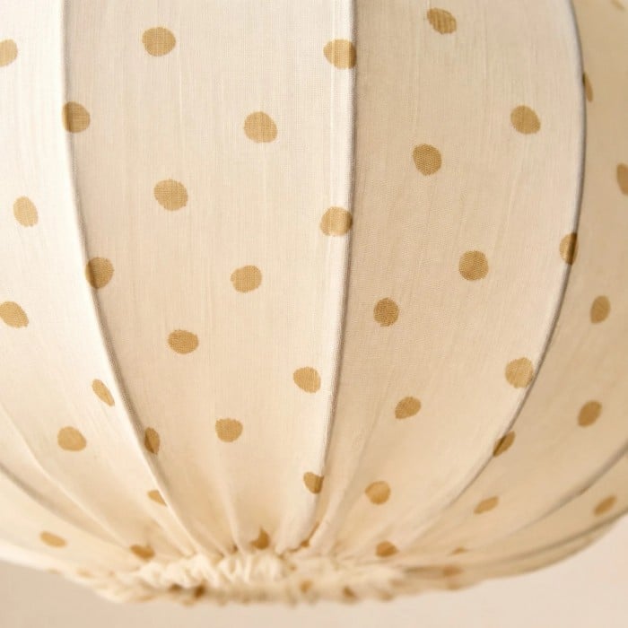 Lampa wisząca z tkaniny w kropki w stylu vintage HL3917