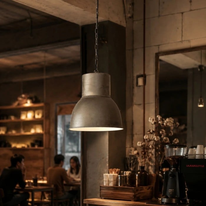 Vintage Rust Finish Industrial Pendant Light HL3956