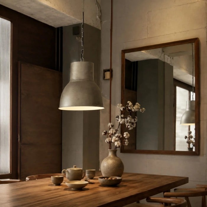 Vintage Rust Finish Industrial Pendant Light HL3956
