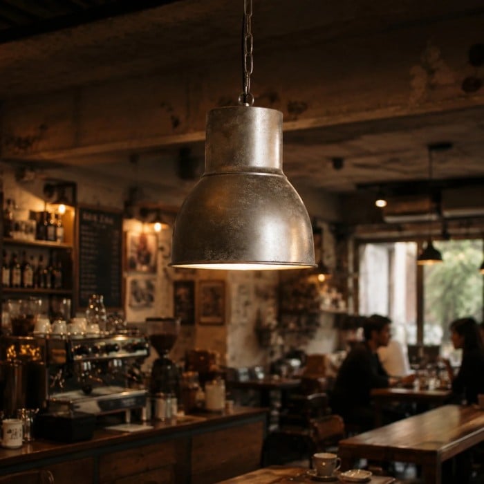 Vintage Rust Finish Industrial Pendant Light HL3956
