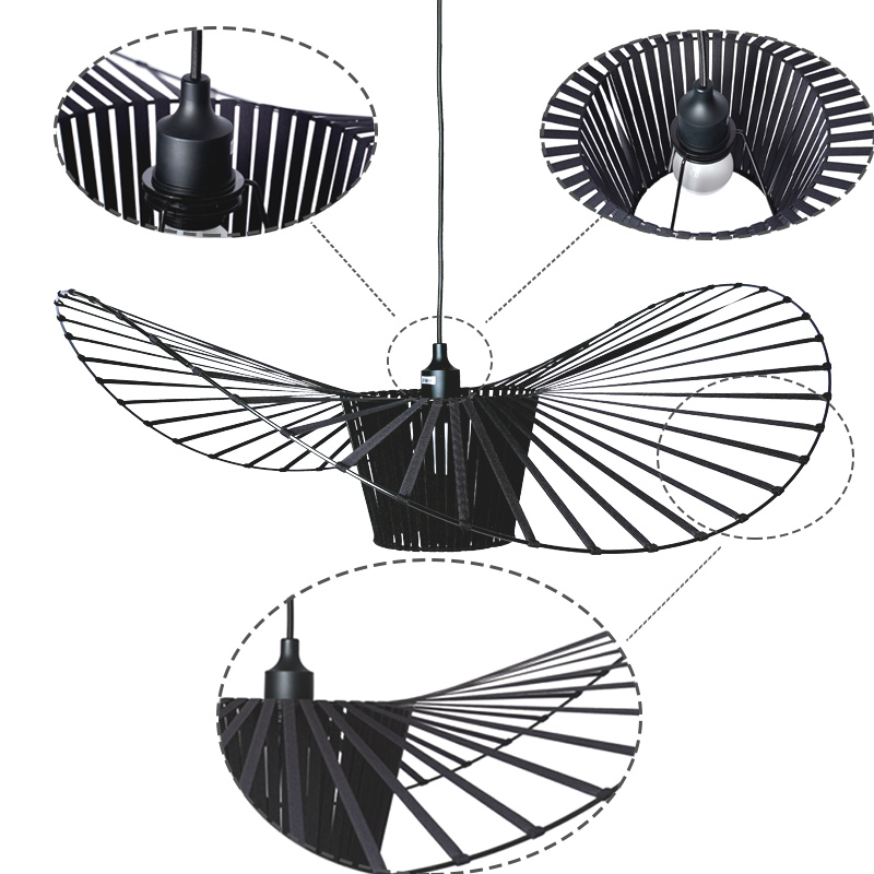 TJSC Vertigo Hanglamp Wit 120 Cm - Vintage Handgeweven Strohoed Hanglamp E27 LED - Verstelbaar 200 Cm