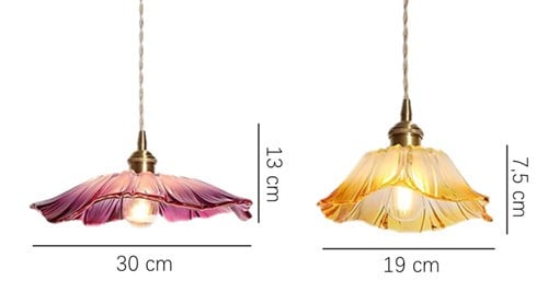 Lotus glas taklampa