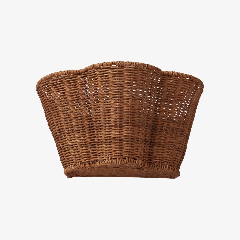 Wickara geweven wandlamp - Wandlamp met geschulpte mandvormige kap voor de slaapkamer HL1854
