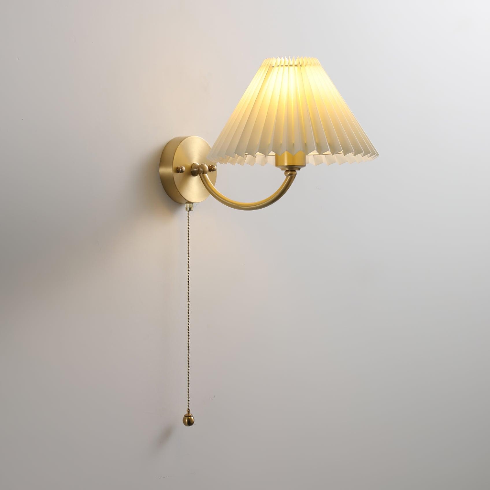 Moderne minimalistische luxe stoffen messing wandlamp voor woonkamer HL808