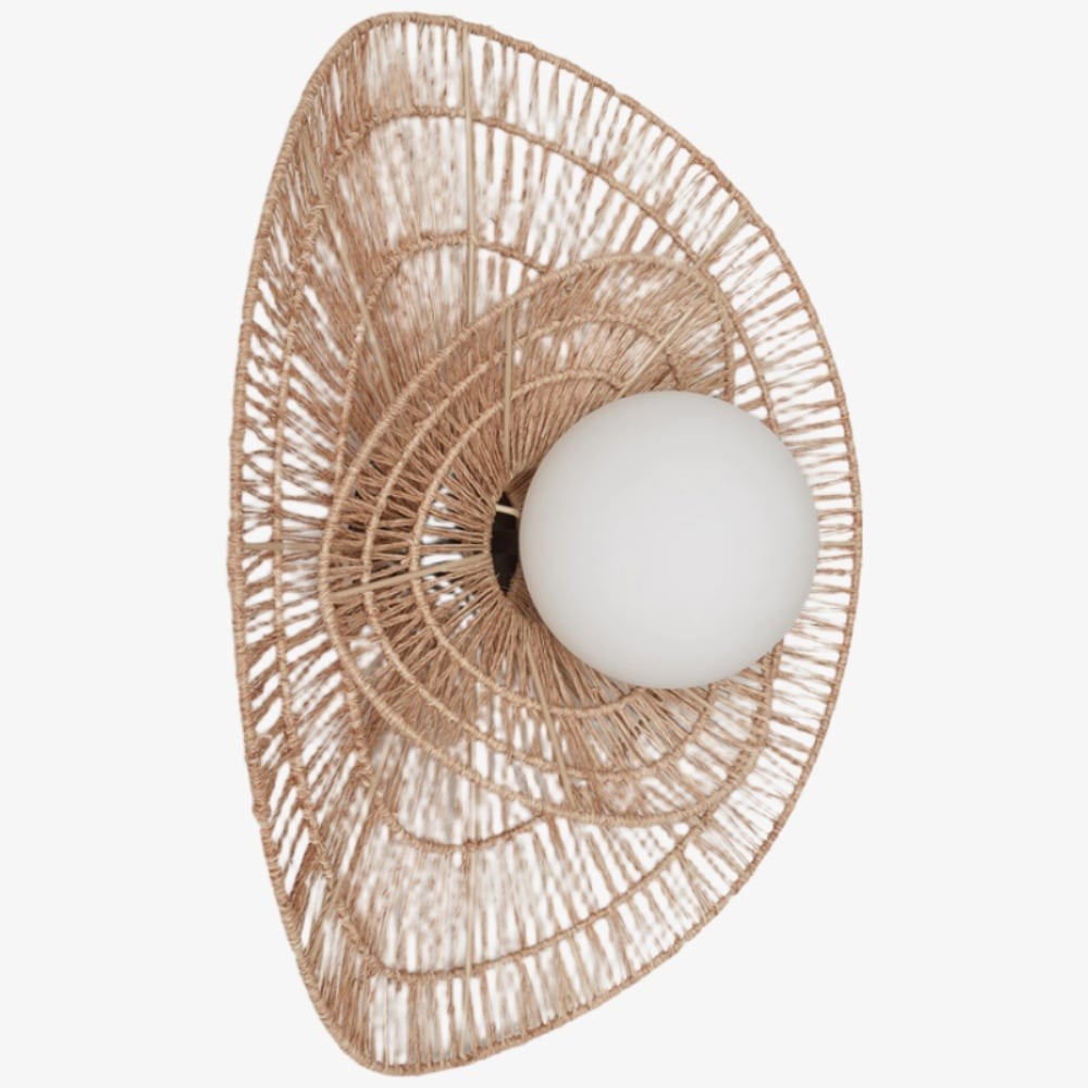 Florevian geweven wandlamp - Tweelaagse jute wandlamp voor woon- of slaapkamer HL1867