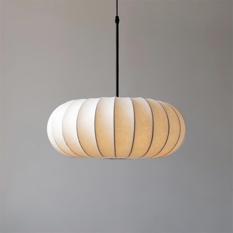 Eenvoudige Wabi-sabi witte lantaarn stoffen hanglamp HL852