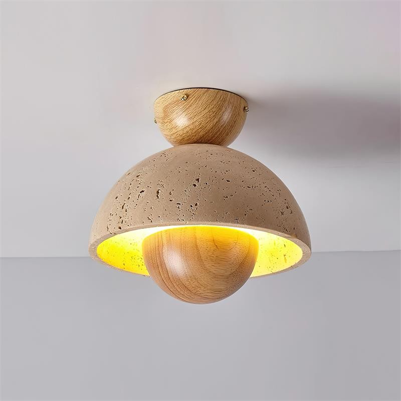 Japanse houten omgekeerde plafondlamp HL884