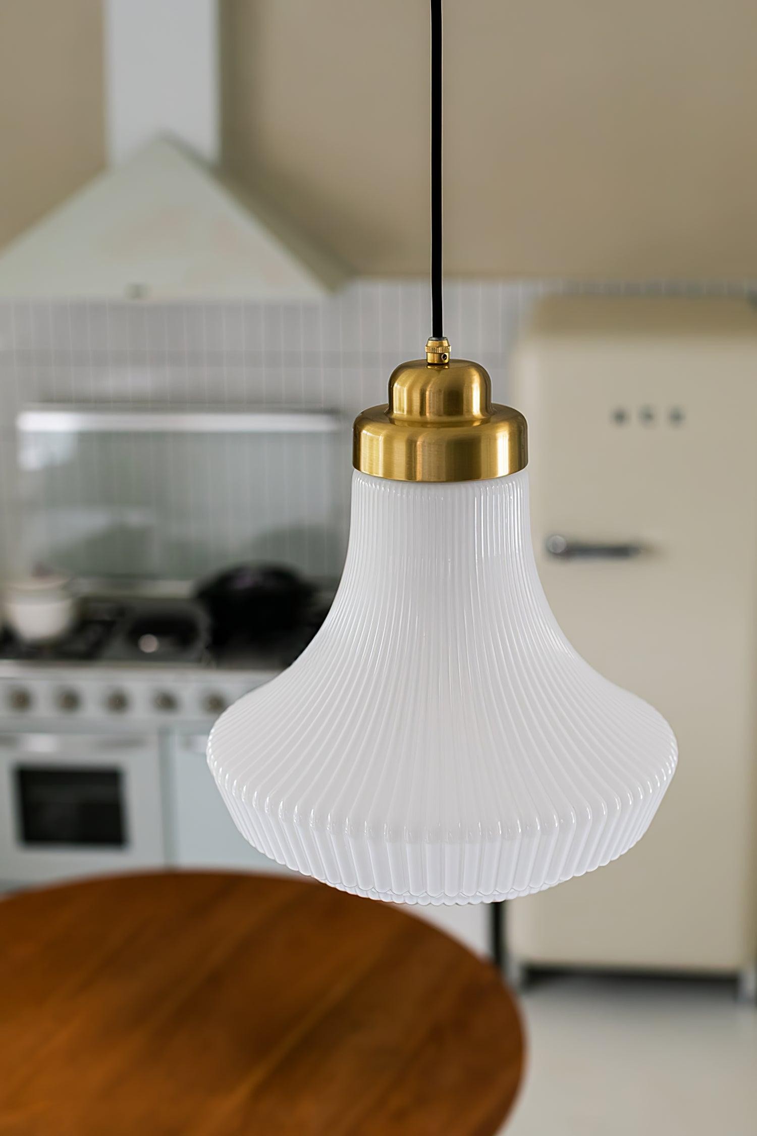 Klassieke messing albasten glazen hanglamp HL746
