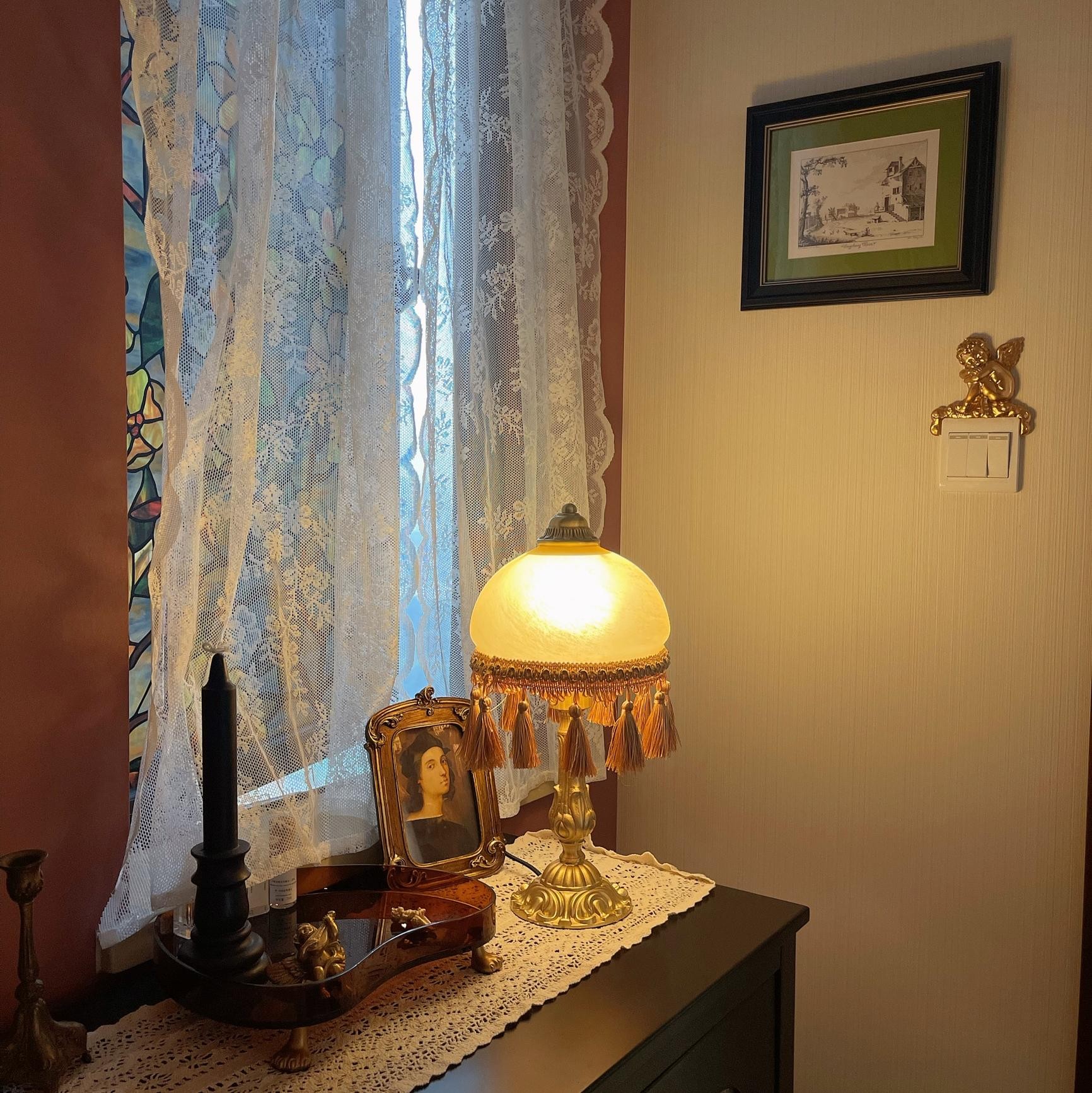 Romantisch vintage bedlampje