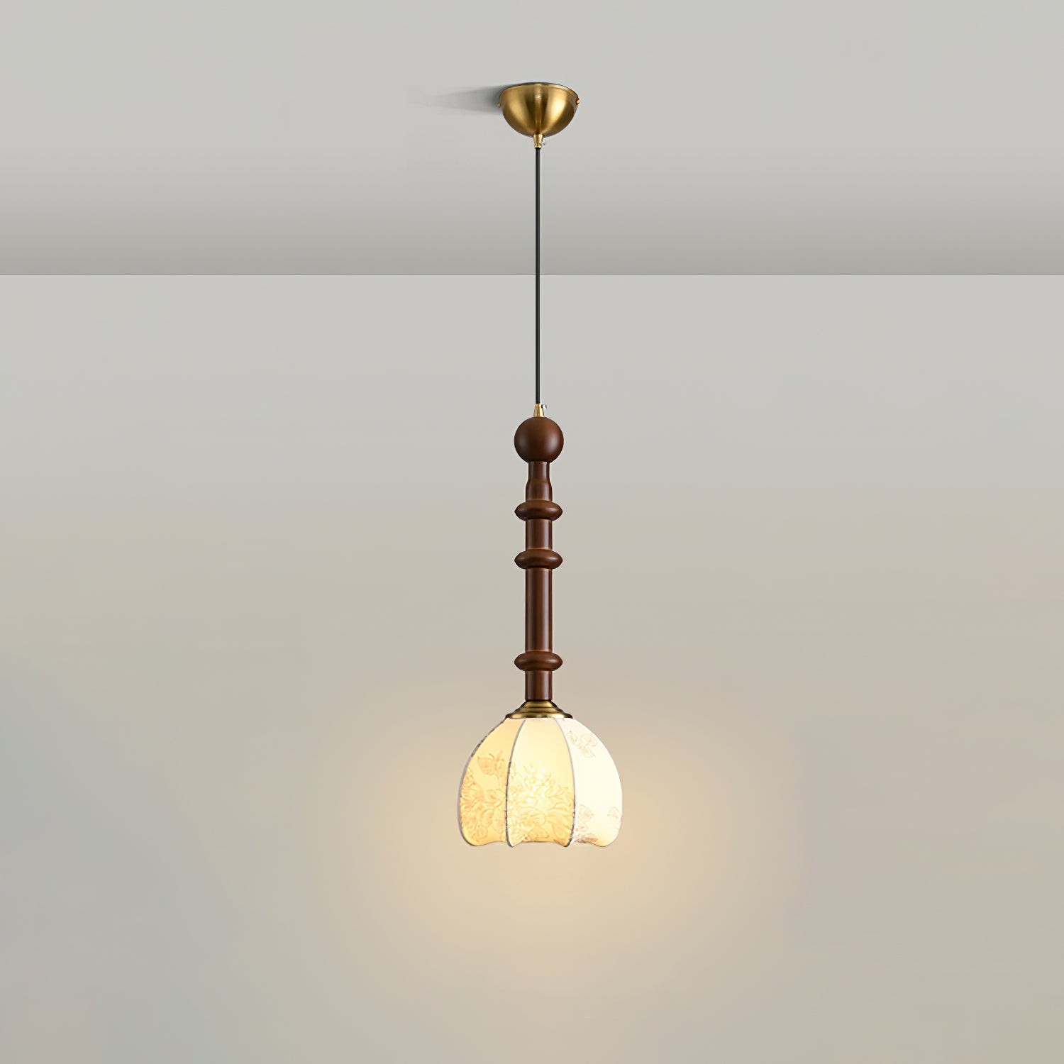 Retro massief houten serie hanglamp HL770