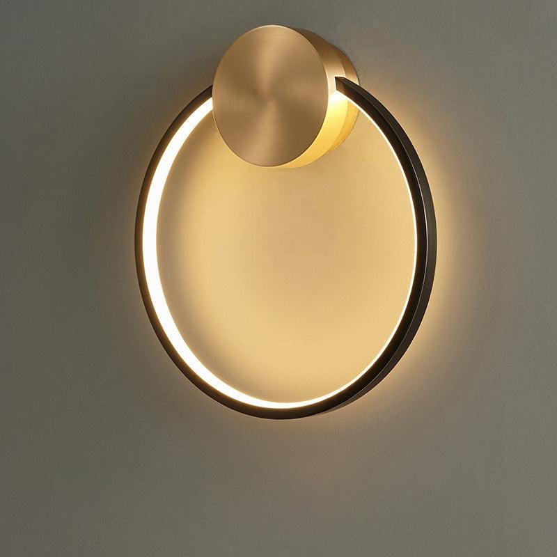 Minimalistische creatieve eenvoudige messing ronde LED-wandlamp HL776