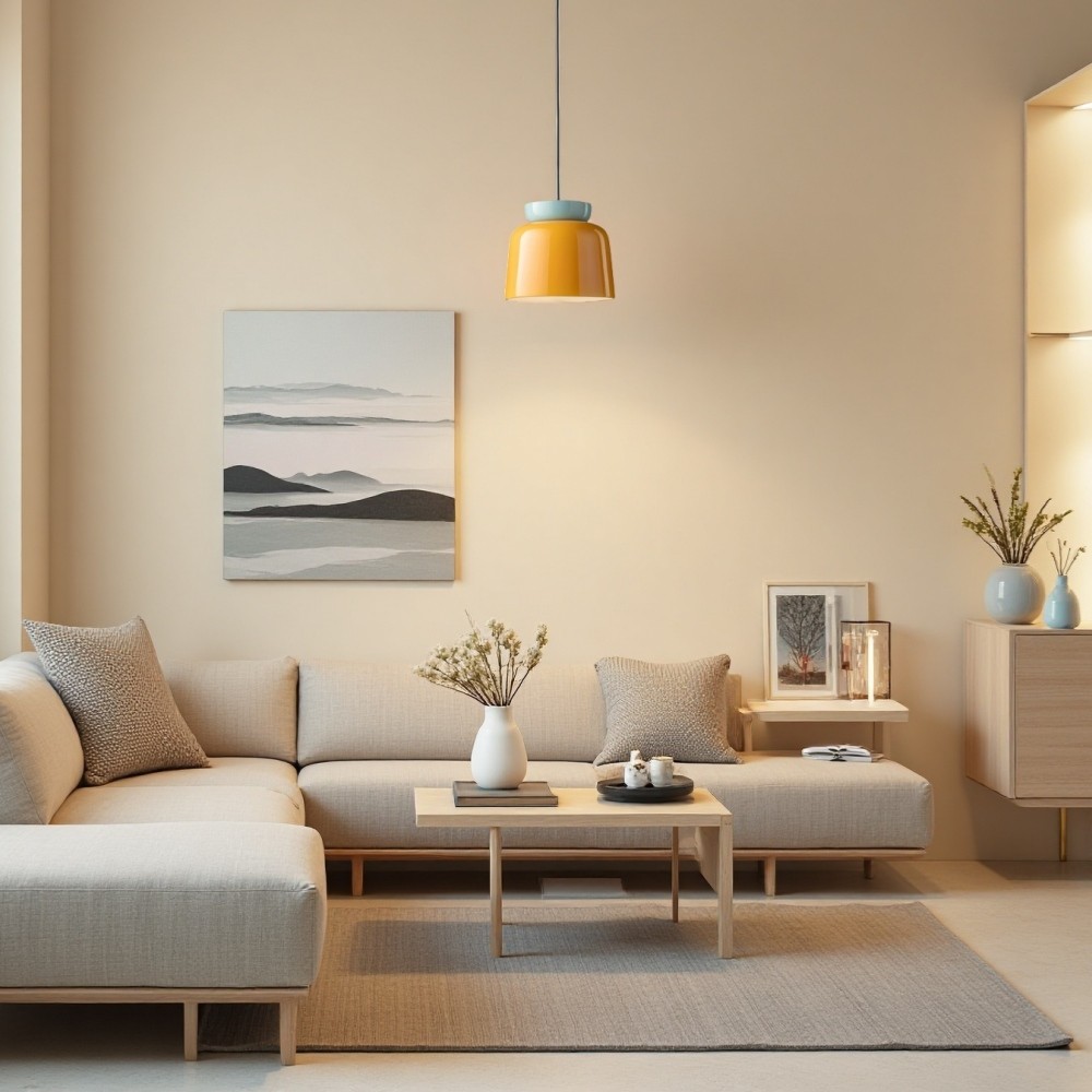 Kleurrijke komvormige Scandinavische hanglamp HL1019