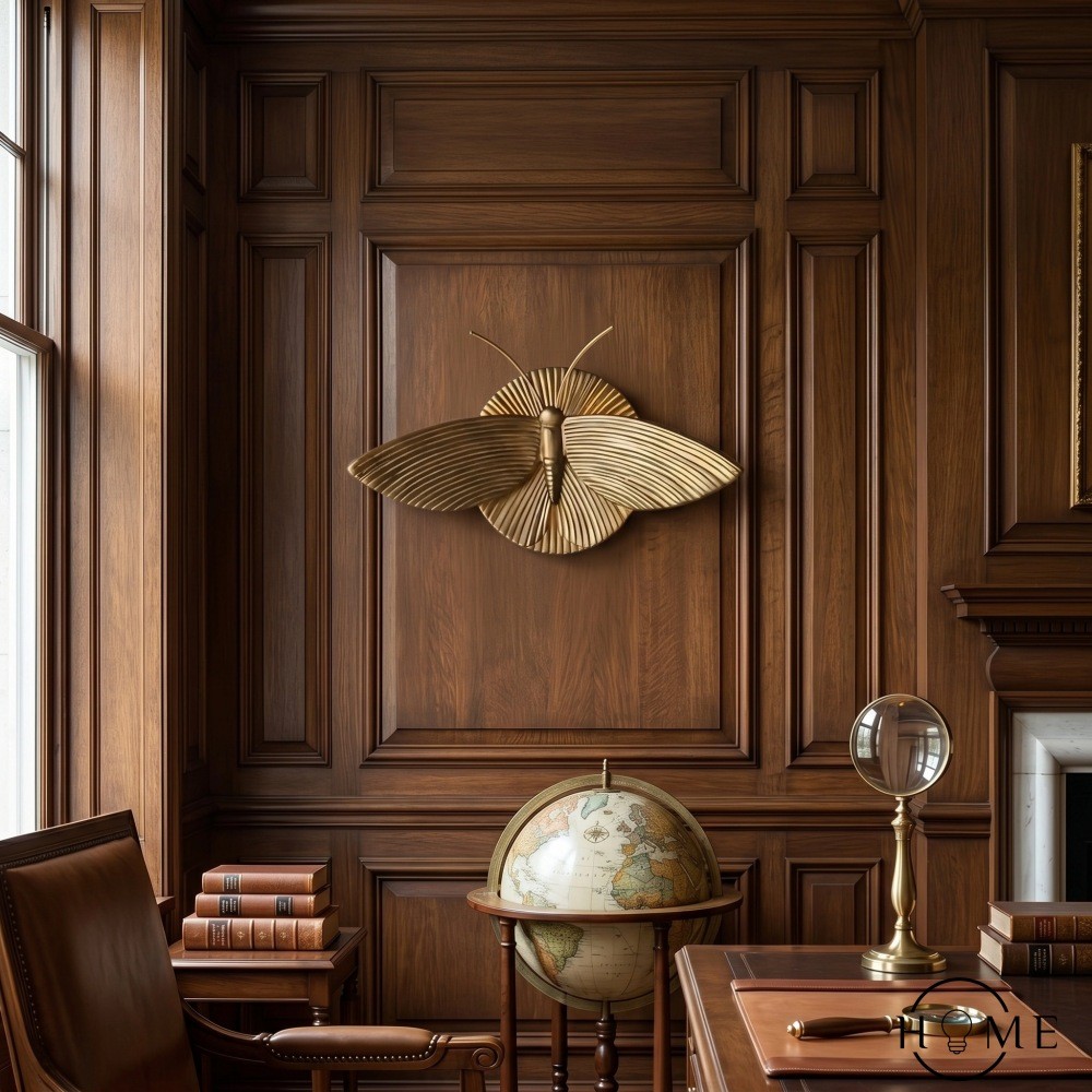 Mothriel wandlamp in de vorm van een mot - Sculpturaal design decoratieve wandlamp voor de slaapkamer HL2467