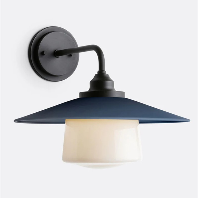 Cordax Utility-geïnspireerde wandlamp - Metaal en glas voor binnen- en buitendecoratie HL2273