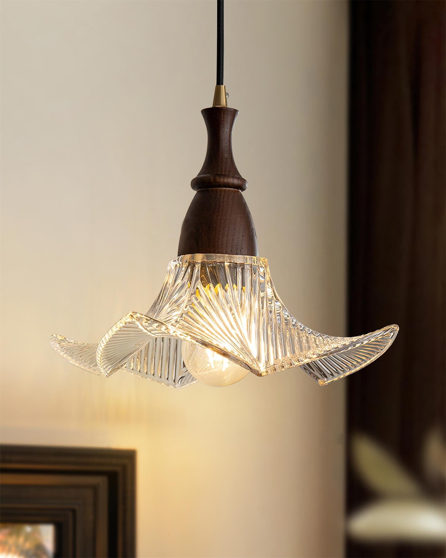 Lila glazen hanglamp HL2598