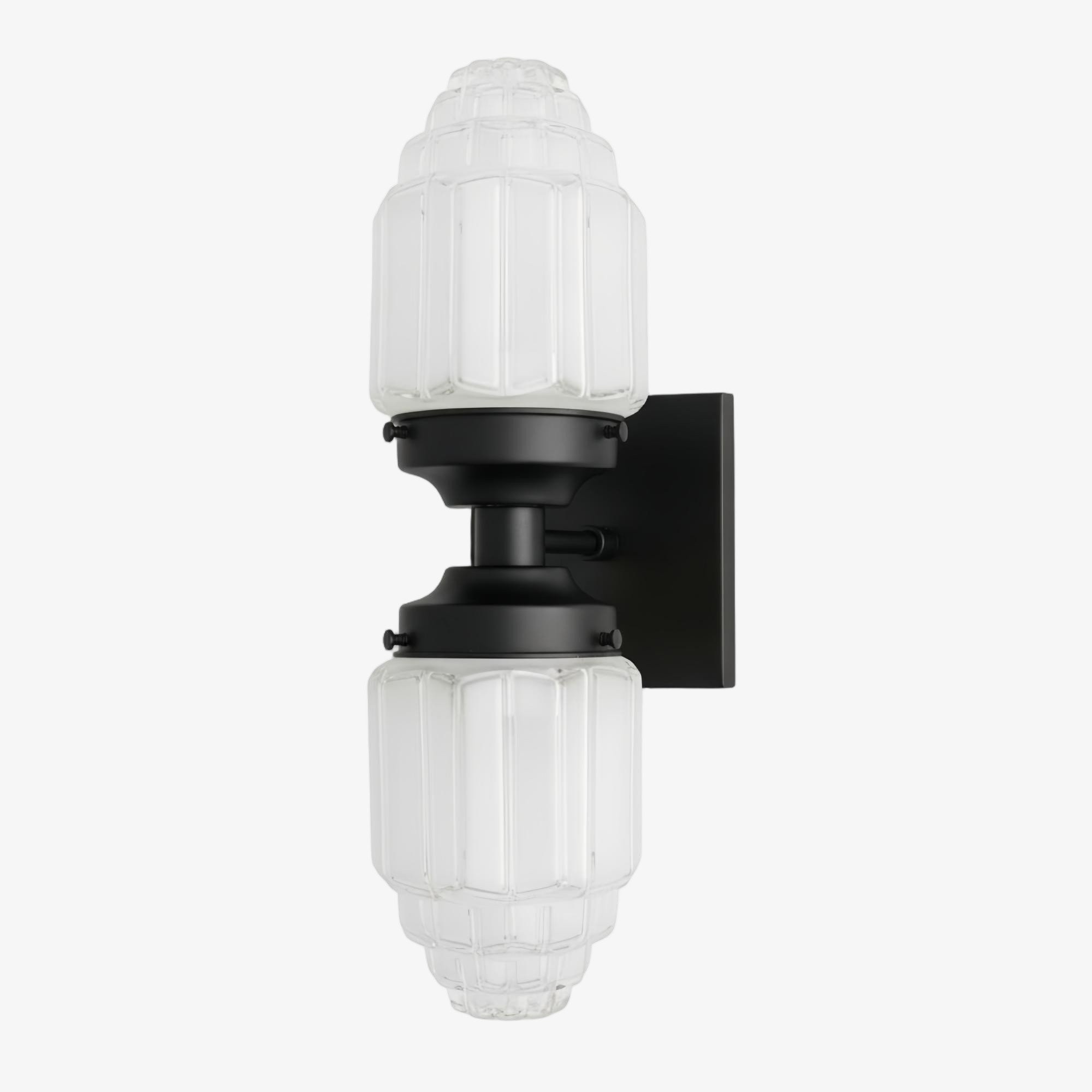 Tierlux Glazen Art Deco Wandlamp - Glazen Gematteerde Bollen met Wolkenkrabberbol HL1656