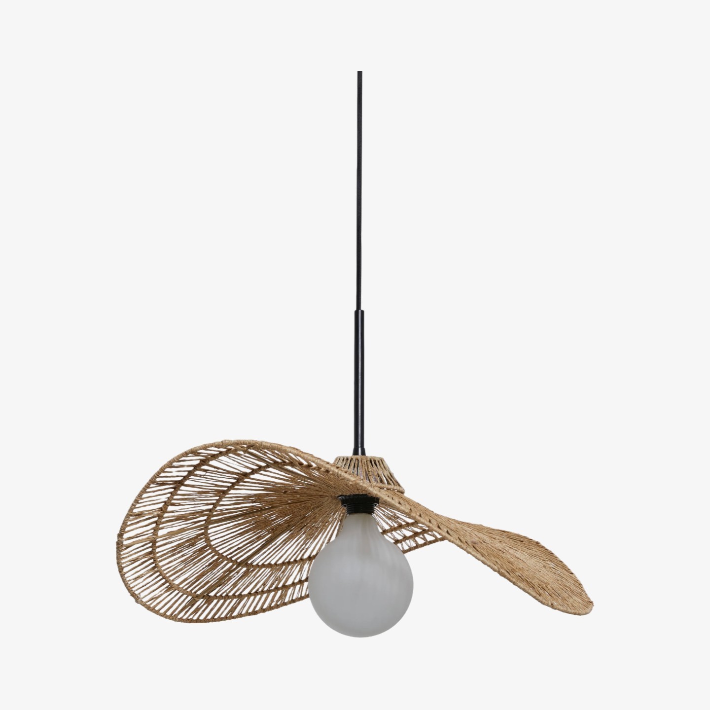 Florevian hanglamp met gelaagde kap en geweven textuur voor de eetkamer HL1848