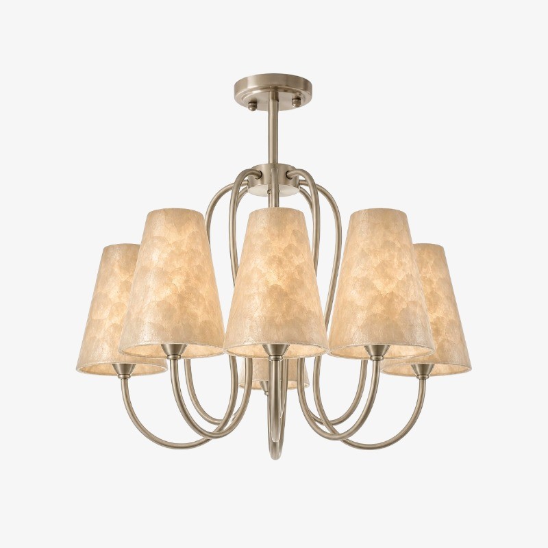 Micahell Moderne Schelp Hanglamp - Sculpturale Kroonluchter met Meerdere Lampen voor de Woonkamer HL3532