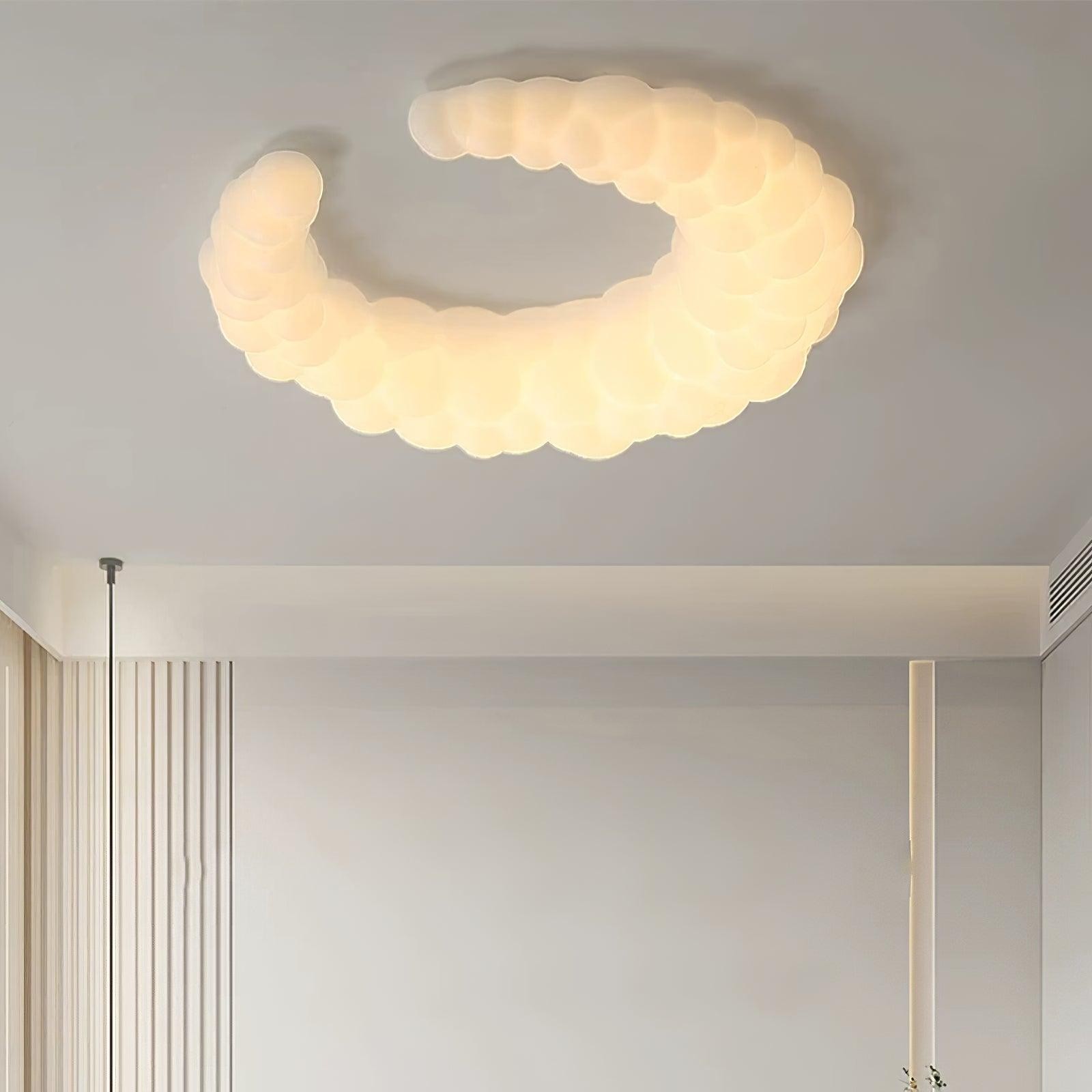 Crèmekleurige maanplafondlamp HL364