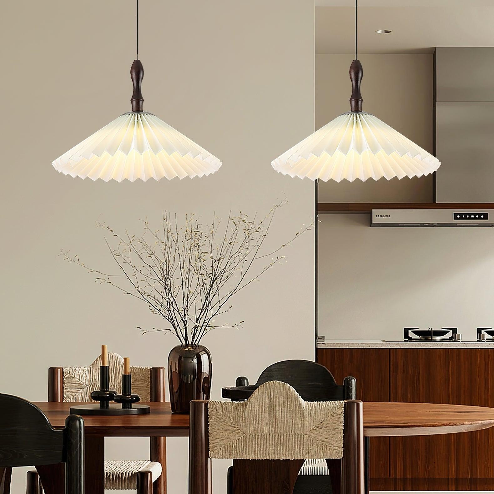 Eenvoudige witte papieren bloemenhanglamp HL431